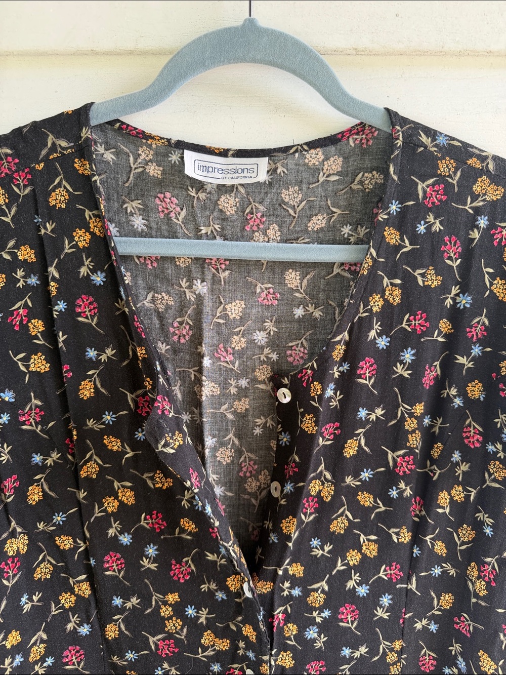 Vintage floral maxi dress - Picture 2 of 4